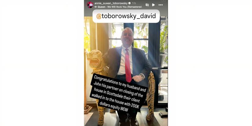 Annie Suwan posting about David Toborowsky in 90 Day Fiance on Instagram