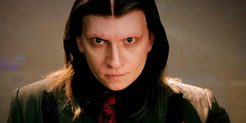 Anthony Carrigan as Calypso looking grave in Twisted Metal season 2