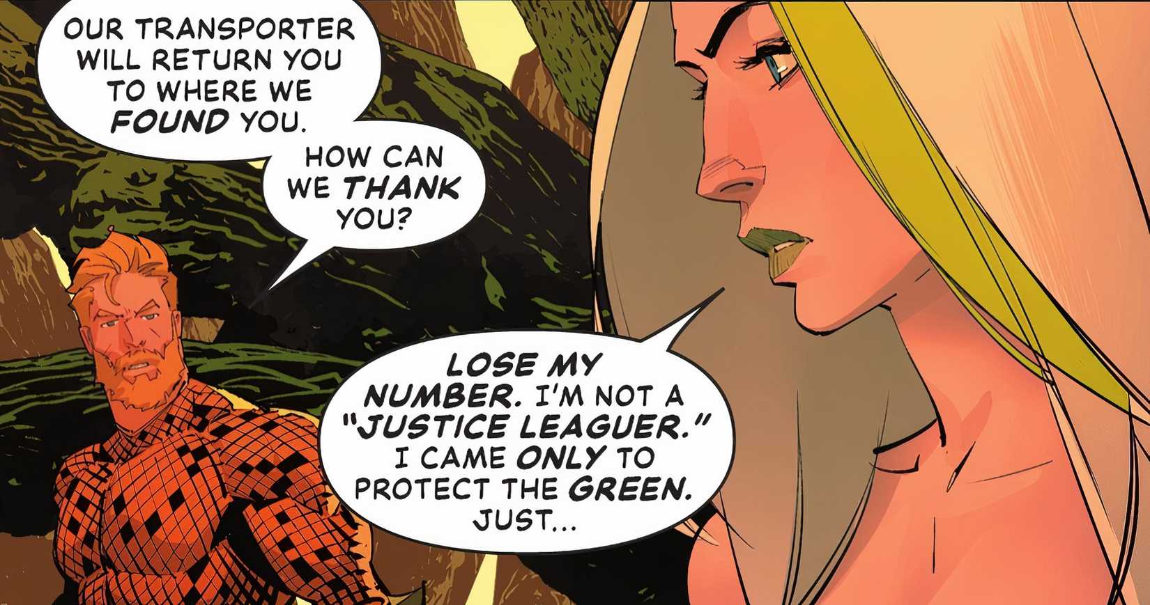 Aquaman Talking to Tefe DC