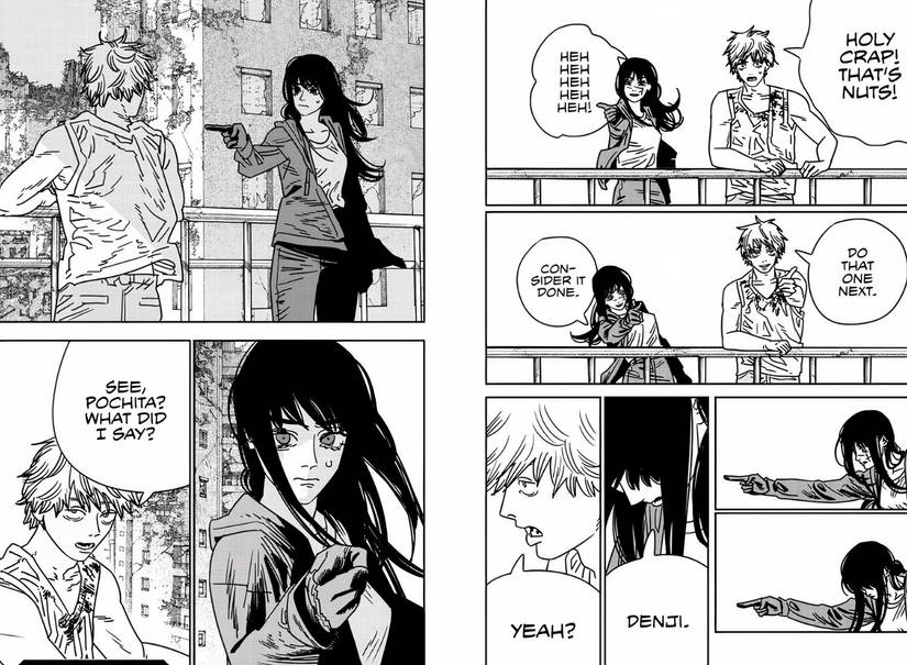 Asa taking over Yoru as Denji stares