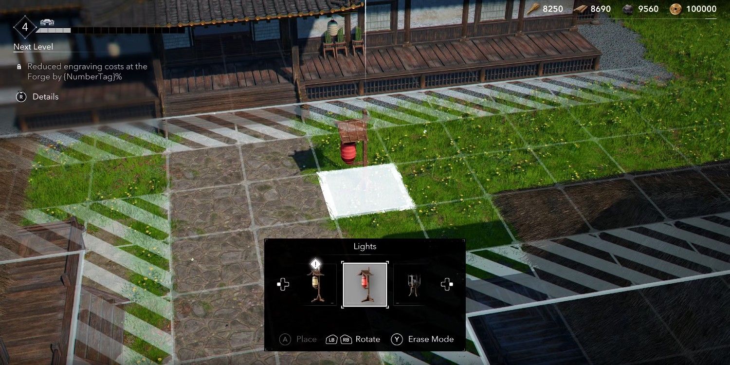 Assassins Creed Shadows Player Building Lights.