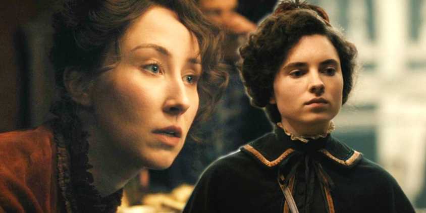 Mary Carr (Erin Doherty) and Alice Diamond (Darci Shaw) in A Thousand Blows