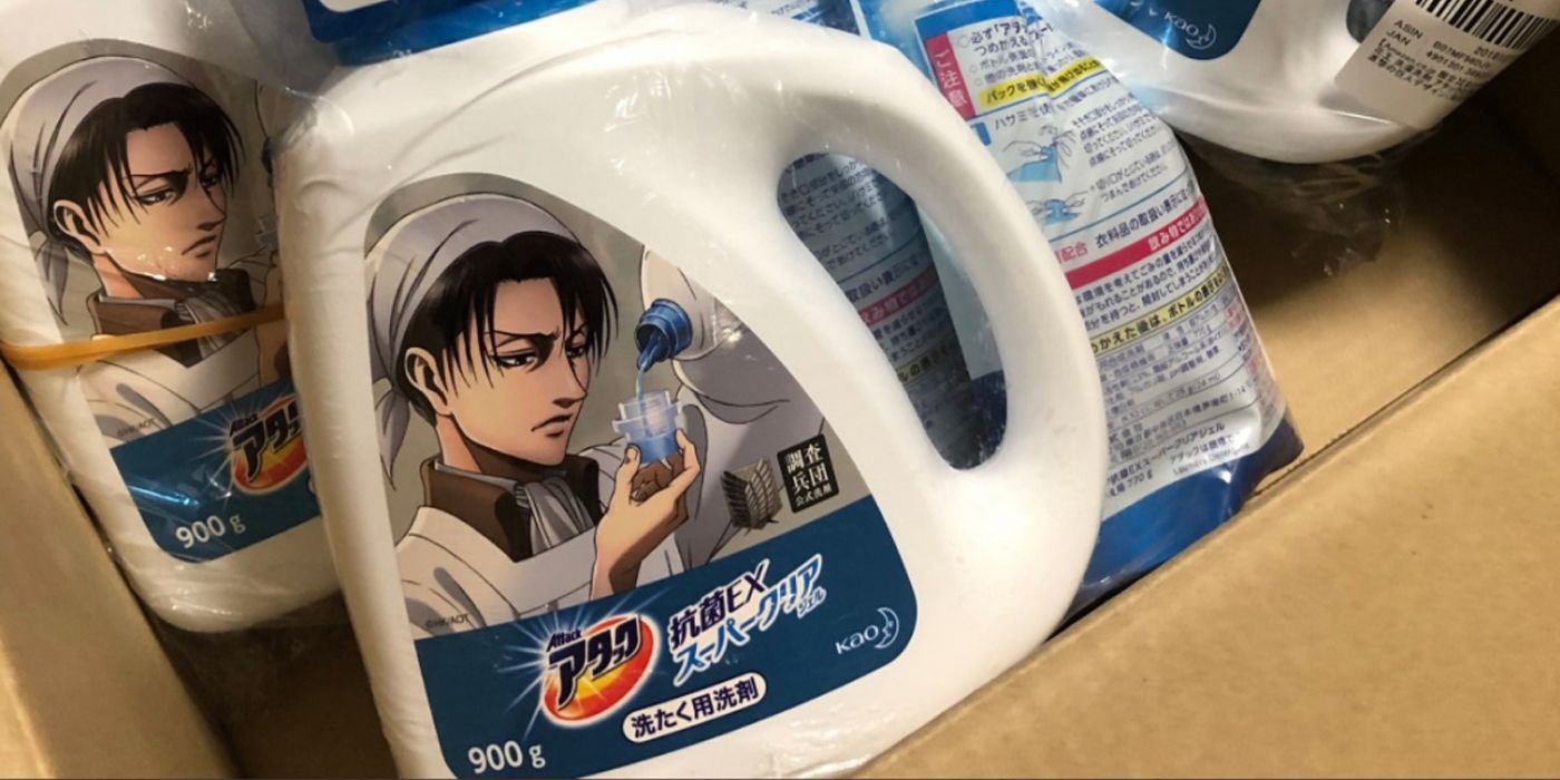 Detergente de ataque ao Titan com Levi Ackerman.