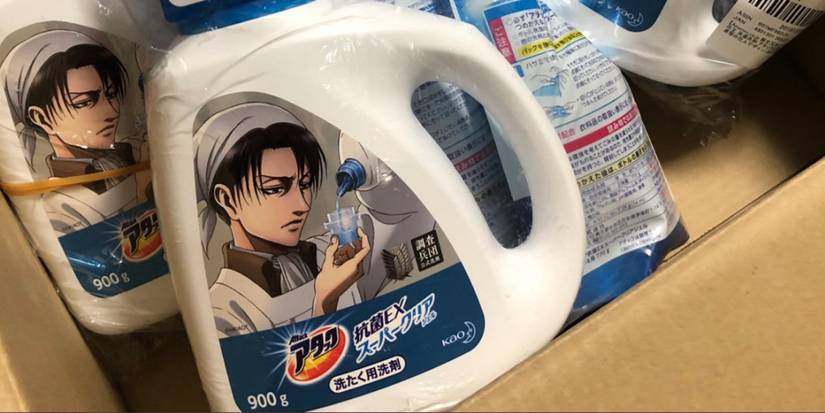 Attack on Titan Detergent featuring Levi Ackerman.
