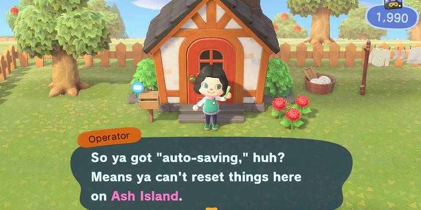 Autosaving in Animal Crossing New Horizons