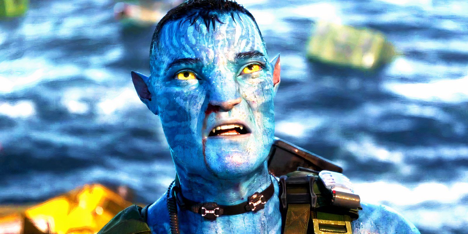 Stephen Lang as Quaritch looking battered in Avatar The Way of Water