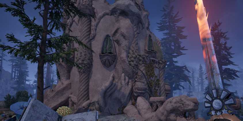 The location of the Earthy Aegis Treasure in Avowed