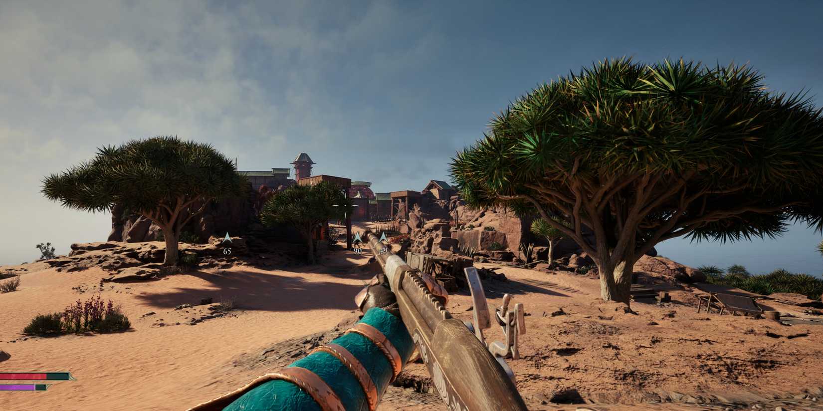 The player looking toward Thirdborn in Avowed