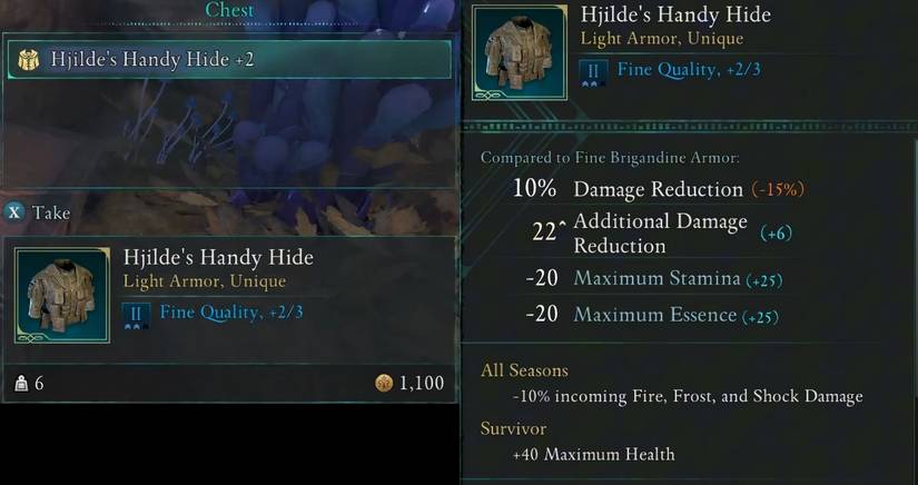 Avowed Hjilde's Handy Hide Unique Armor