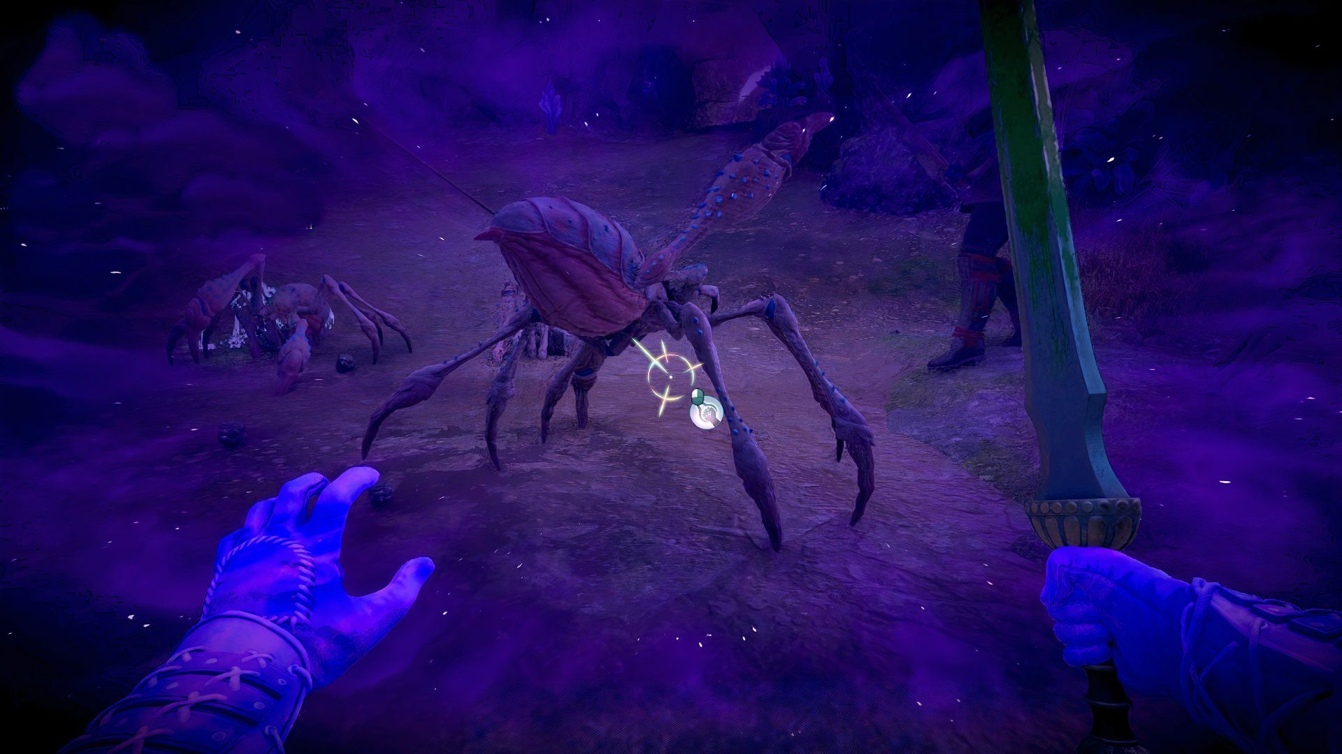 Attacking a spider from stealth in Avowed