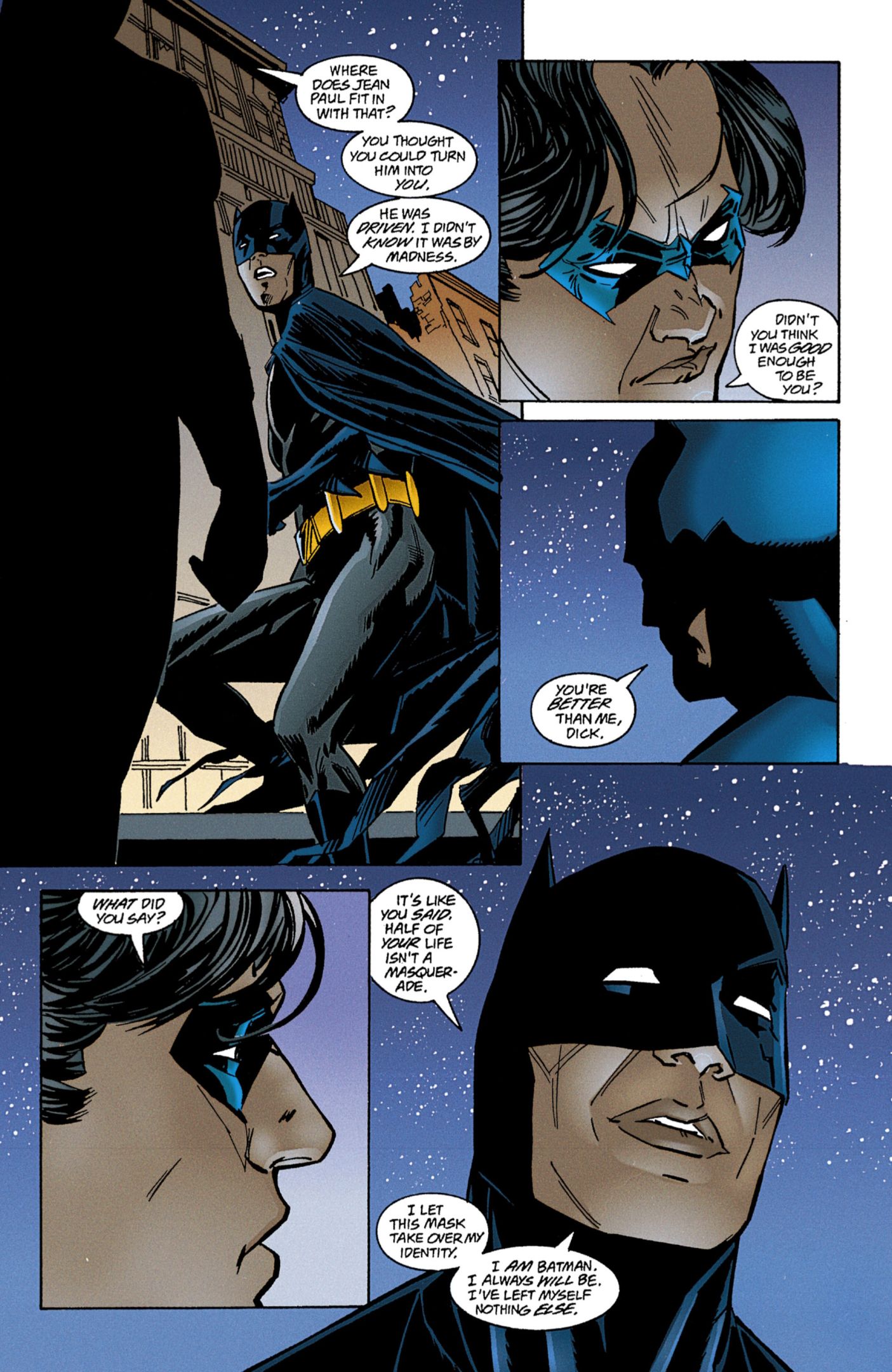 Batman admits that the night wing is better than him