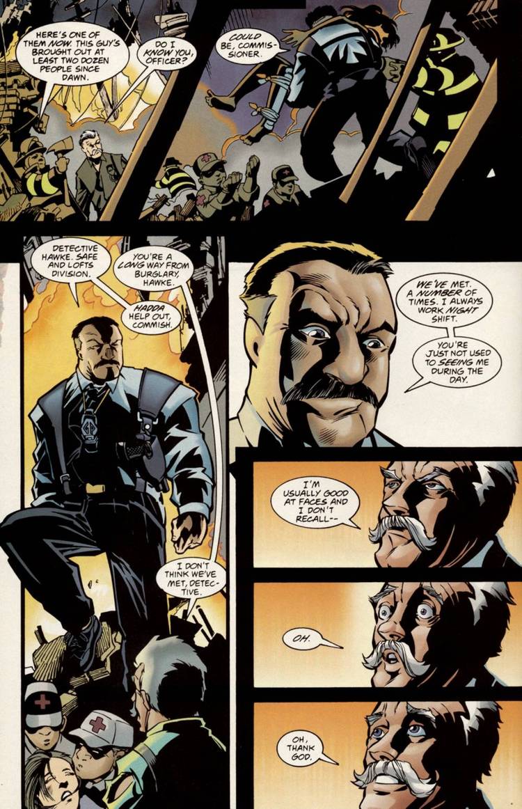 Batman Talks To Gordon In His Hawke Persona