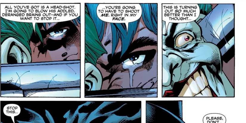 Batman urges Red Hood Jason Todd not to kill The Joker in Under the Hood