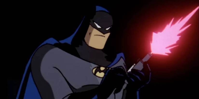 Batman with torch cutter in Batman: the Animated Series