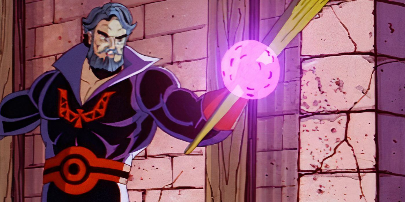 Black Tom Cassidy aiming his staff in X-Men the Animated Series