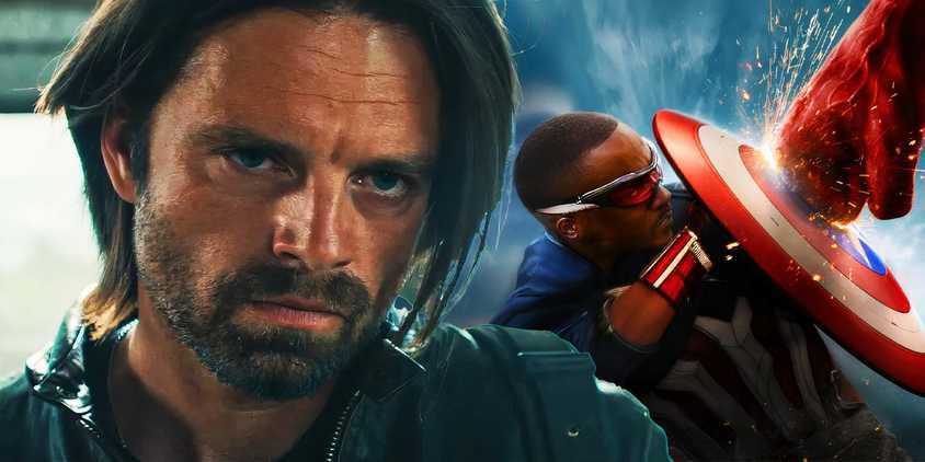 Bucky Barnes in Thunderbolts* trailer and Sam Wilson fighting Red Hulk in Captain America Brave New World poster