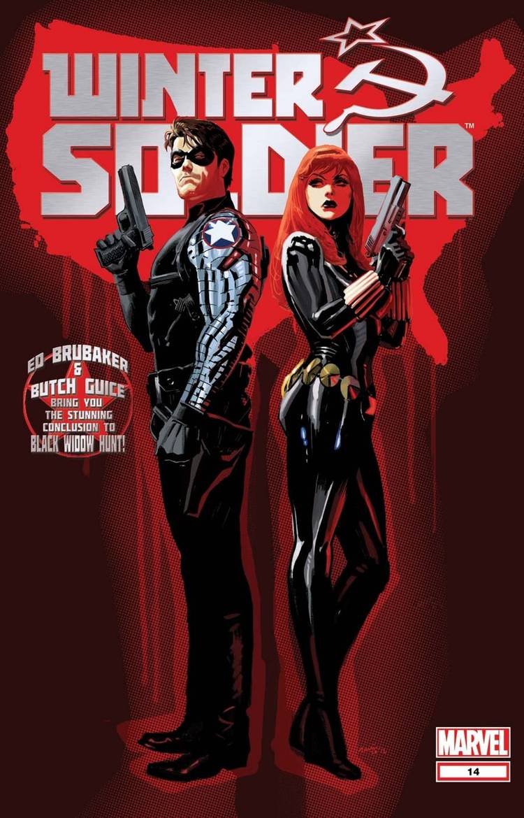 Bucky and Natasha in Ed Brubaker's Winter Soldier comic