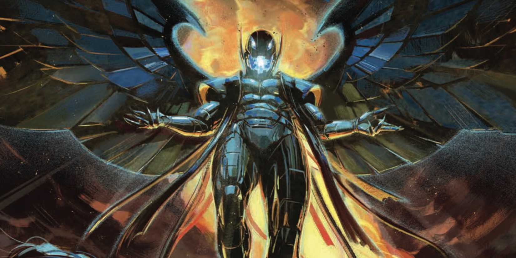 West Coast Avengers #3 art by Ben Harvey - Ultron with wings