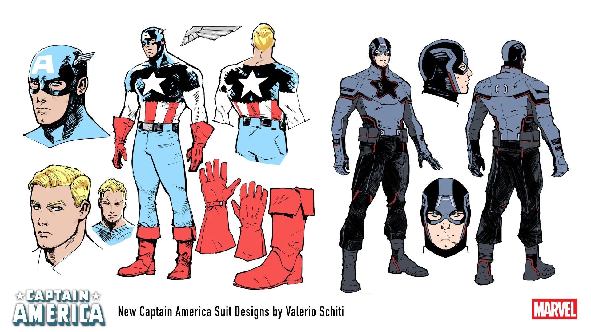 Steve Rogers de Valerio Schiti para a próxima série Chip Zdarsky Capitão América