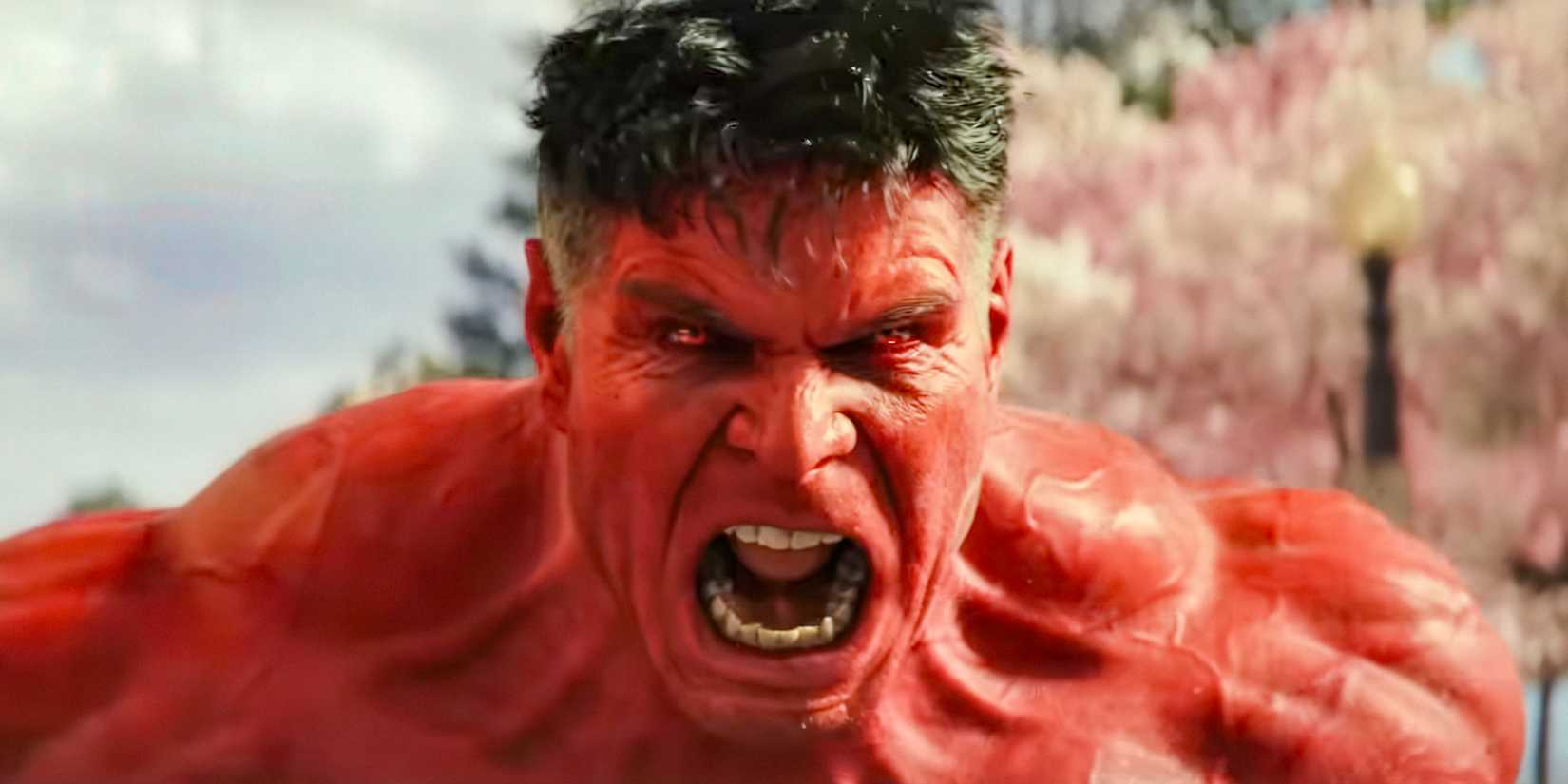 Red Hulk screaming angrily in Captain America Brave New World
