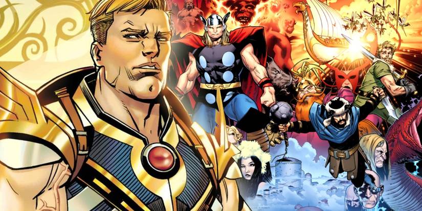 captain america with thor art