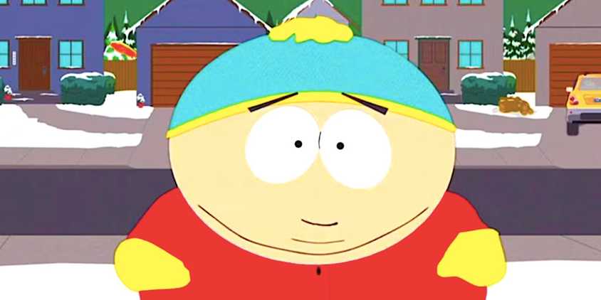 Cartman smiles hopefully in South Park