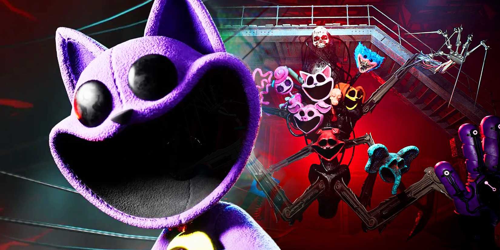 Character laughing from Poppy Playtime chapter 4 with Prototype