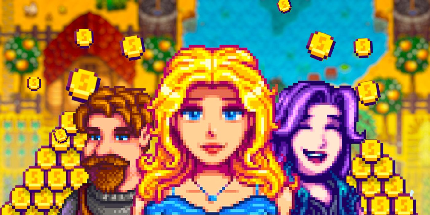 characters-from-stardew-valley-with-coins O desenvolvedor de Stardew Valley, preocupado, agradece aos fãs lançando uma nova atualização para o interruptor da Nintendo no 9º aniversário do título.