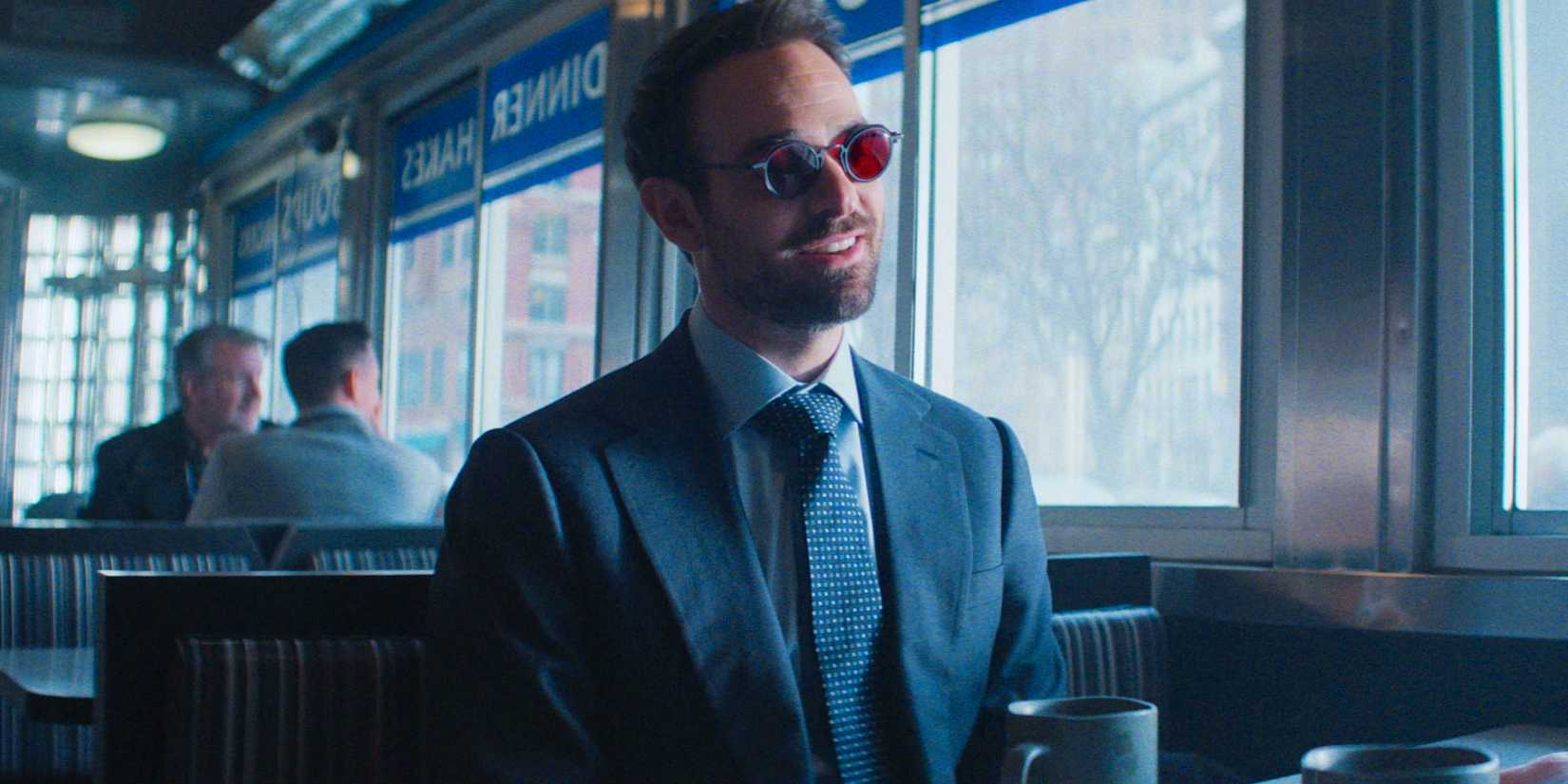 Charlie Cox's Matt Murdock with red glasses in Daredevil: Born Again
