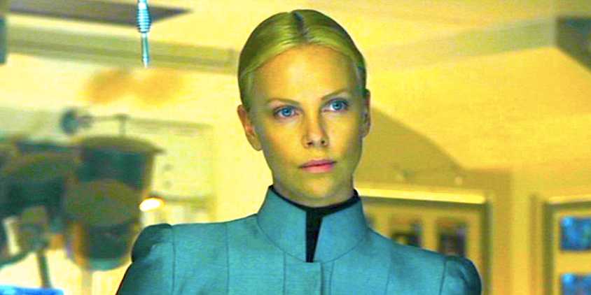 Charlize Theron's Meredith stands and stares in Prometheus 2012