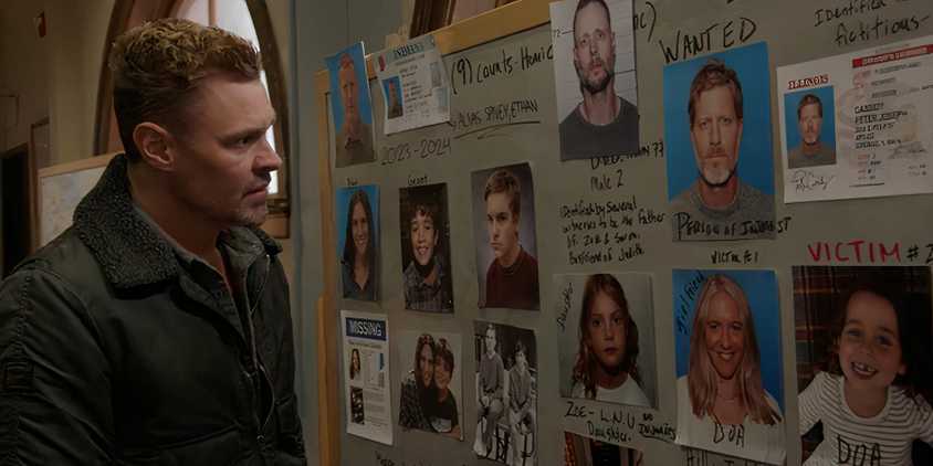 Patrick John Flueger as Adam Ruzek in Chicago PD season 12, episode 14