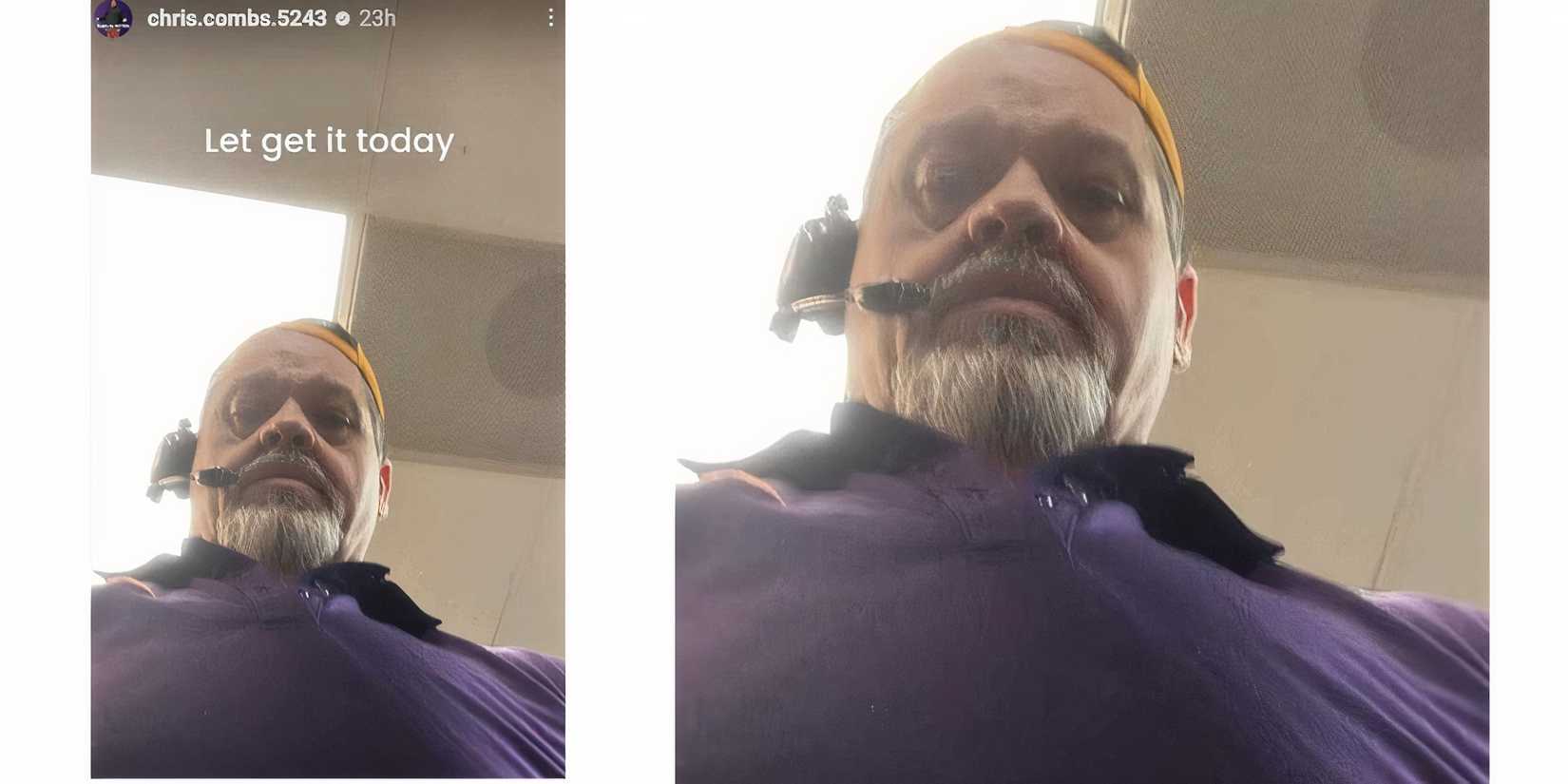 Chris Combs from 1000-Lb Sisters close of slim face Instagram Story