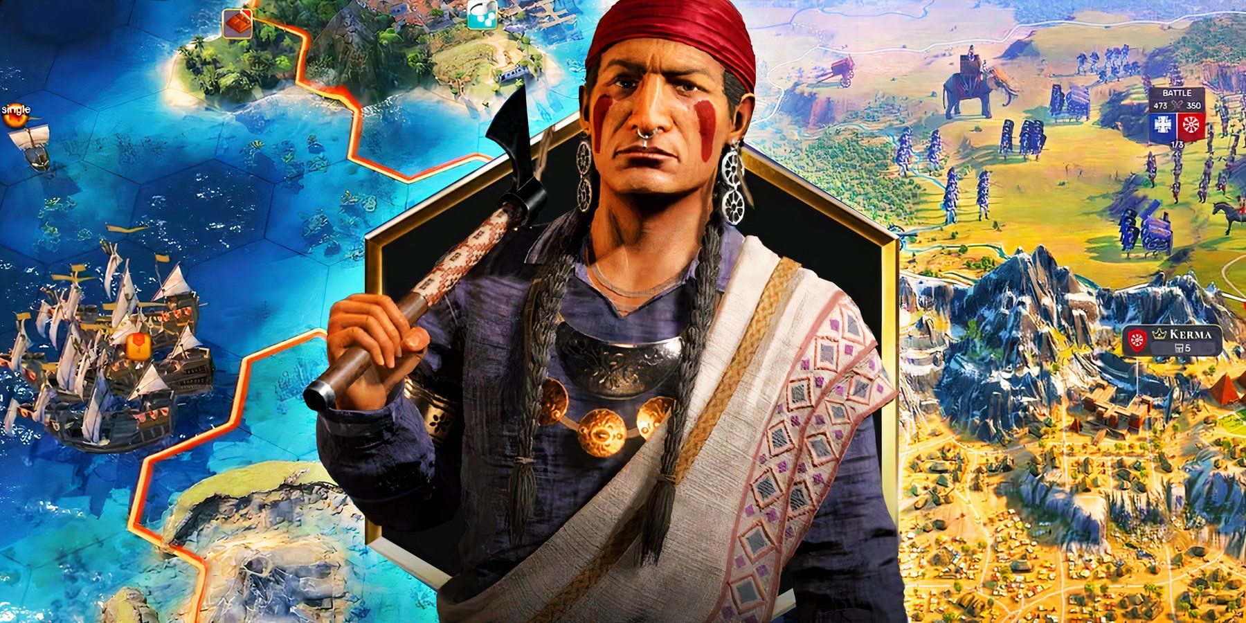 Civ 7 Imagine de copertă pentru migranții Tecumseh Shawnee