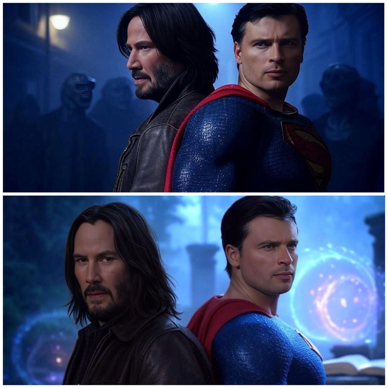 Tom Welling este potrivit ca Superman lângă Keanu Reeves în rolul lui John Constantin