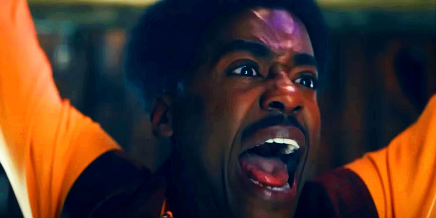 Close-up of Ncuti Gatwa screaming as the Fifteenth Doctor in Doctor Who