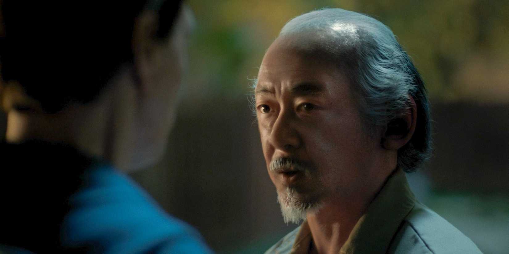 Mr. Miyagi appears in Daniel's dream to give him advice in Cobra Kai Season 6 Ep 13