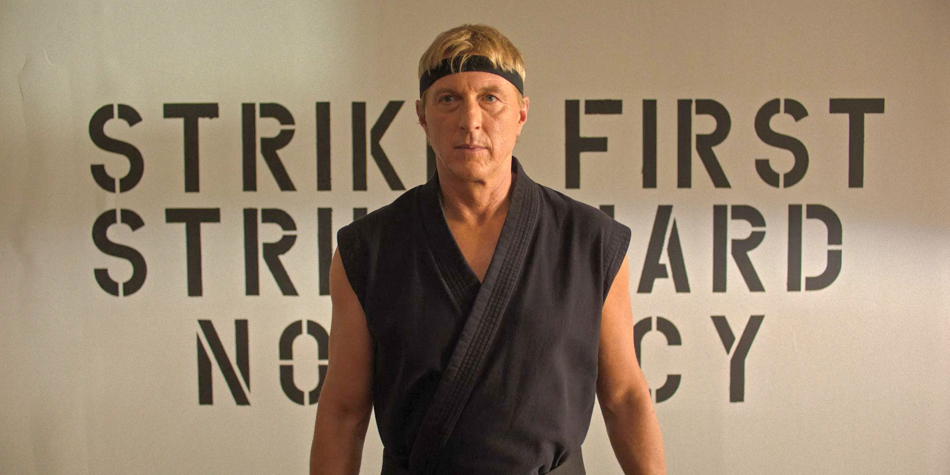 Johnny Lawrence (William Zabka) as sensei of the Cobra Kai dojo in Cobra Kai Season 6 Ep 15