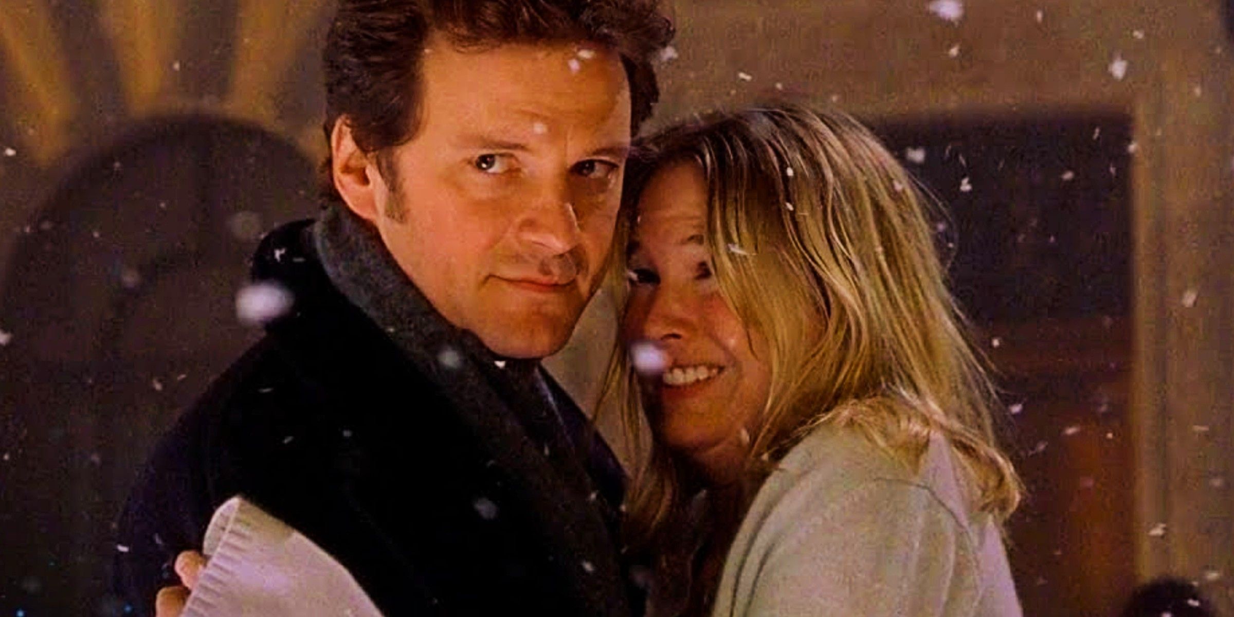 Colin Firth as Mark Darcy and Renee Zellweger as Bridget Jones in Bridget Jones's Diary