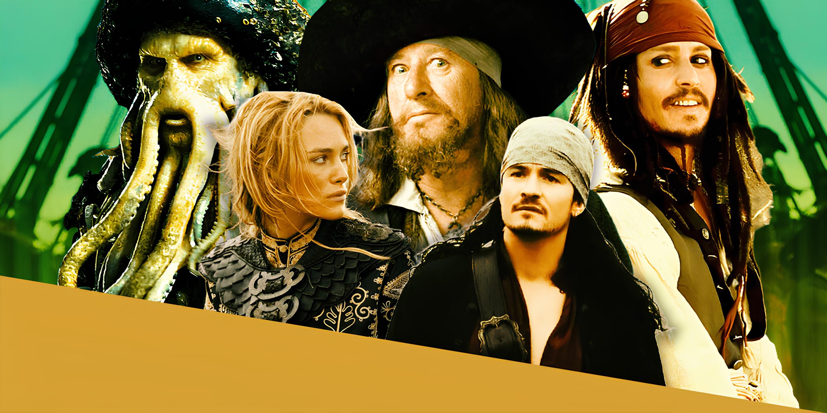 Collage of Characters from Pirates of the Caribbean