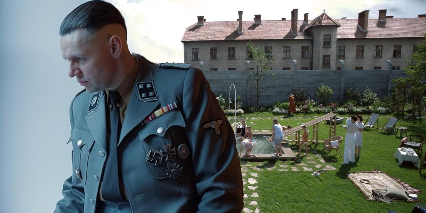 Collage of Rudolf Hoss (Christian Friedel) in The Zone of Interest.