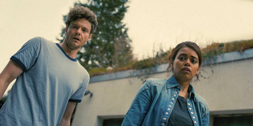 Josh and Kat looking worried at something in Companion