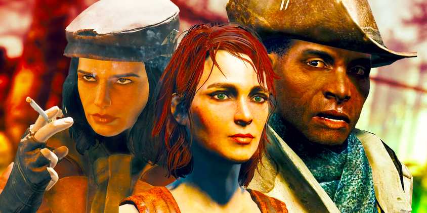 Piper, Cait and Preston from Fallout 4.
