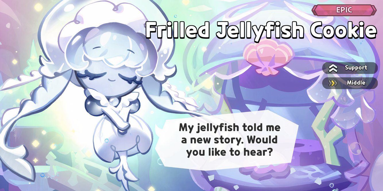 Cookie Run Kingdom First Encounter Gacha Art Frilled Jellyfish Cookie