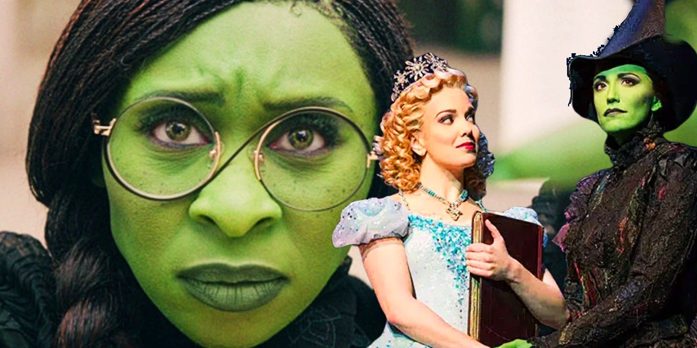 Cynthia Erivo as Elphaba in Wicked and Elphaba and Glinda in Wicked musical