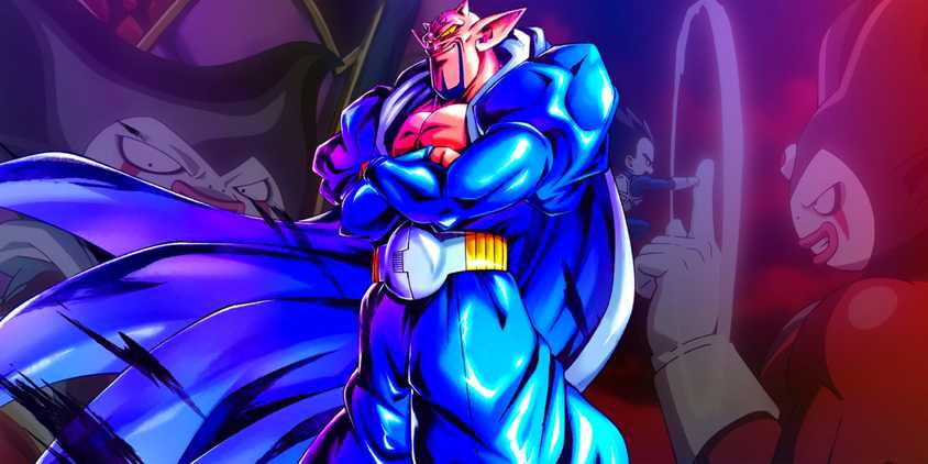 Dabura smiling with his arms crossed. Behind him Gomah in his base and third eye form can be seen.