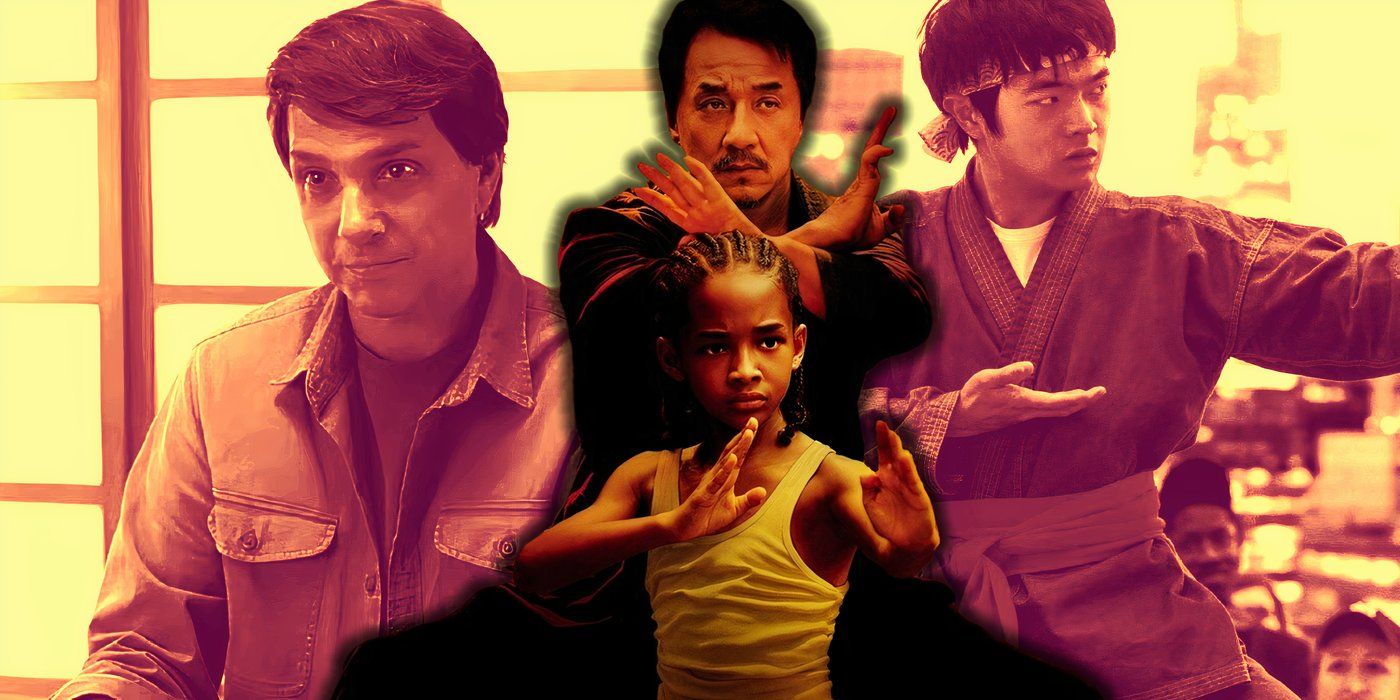 Daniel LaRusso and Li from Karate Kid Legends are behind Mr. Han and Dre Parker from The Karate Kid (2010)