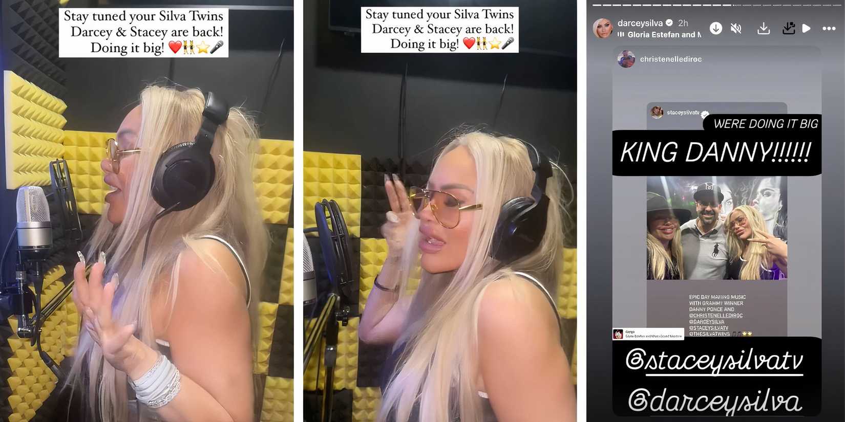 Darcey Silva 90 Day The Last Resort singing in studio Instagram Story
