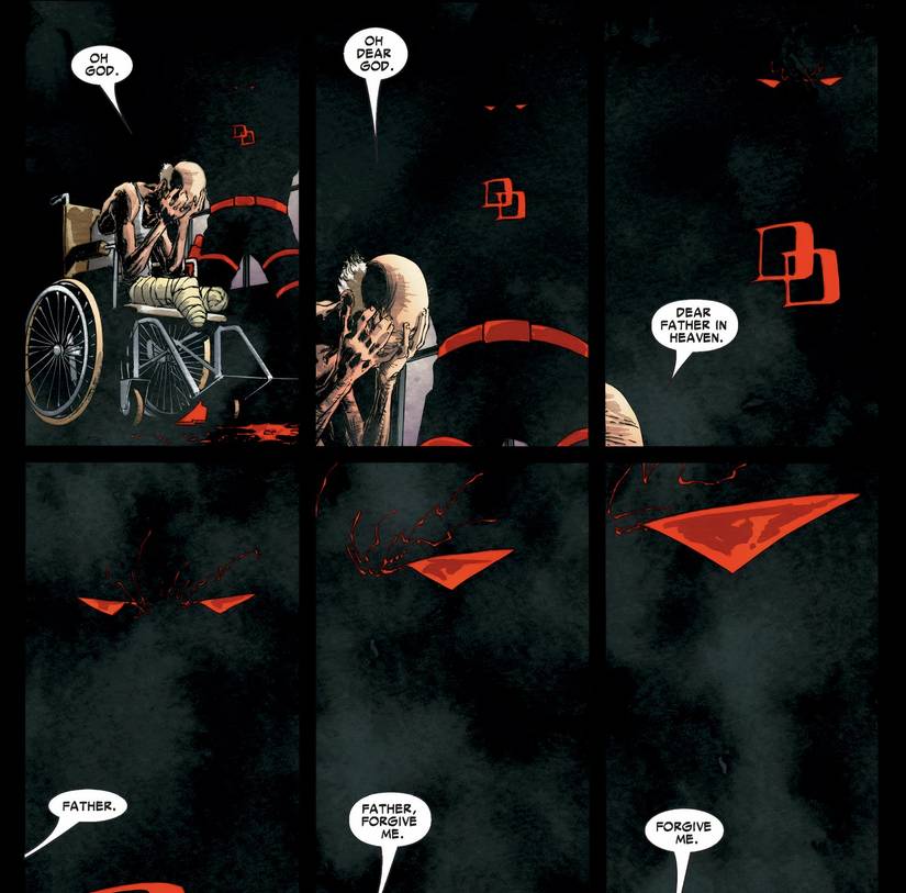 Daredevil Listens to Maggie's Father's Confession Marvel