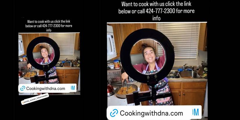 David Toborowsky and Annie Suwan from 90 Day Fiancé Instagram Story about cooking with DNA