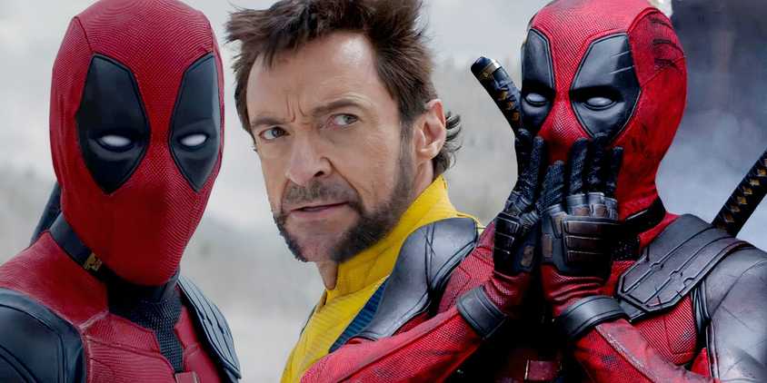 Deadpool looking shocked with Deadpool & Wolverine